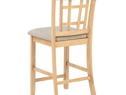 Davis - Counter Height Dining Chair Linen (Set of 2) - Light Oak