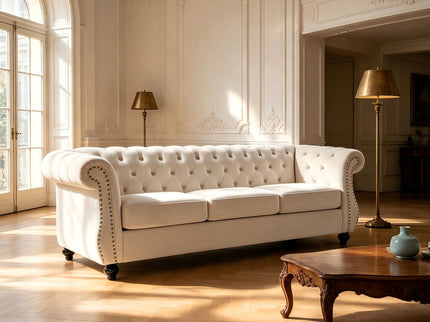 Chesterfield 3 Seater Sofa With Rolled Arms