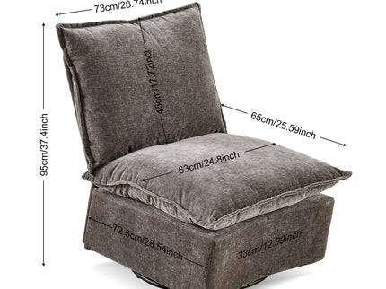 Detachable Single 360 Swivel Rocking Rocker, 360 Swivel Sofa Chair & Single Sofa Lounge, Comfortable Seating For Living Room & Bedroom Sofa 1 Piece