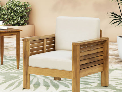 Slat Design Club Chairs With Cushions