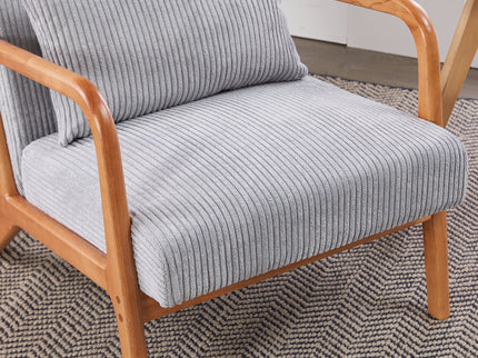 Accent Arm Chair With Pillow Upholstered