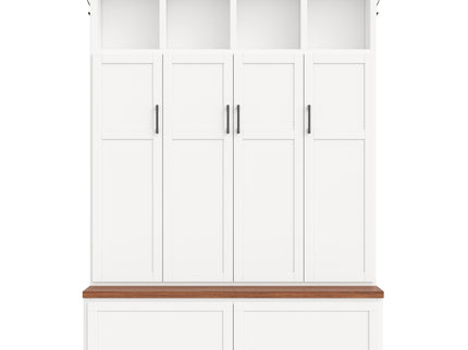 Hall Tree With 4 Hidden Cabinets