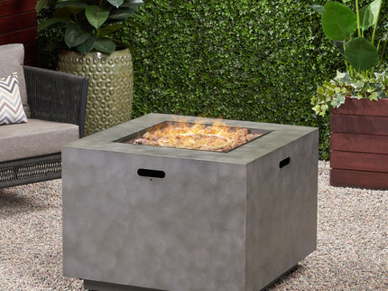 Outdoor Patio Gas Burning Fire Pit Table 50, 000 Btu, Square