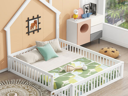 House Platform Bed With Guardrail