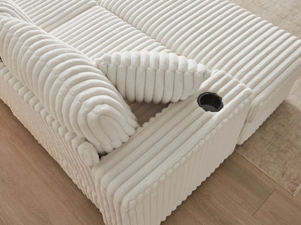 3 Seater Sofa With 2 Ottomans For Living Room