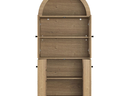 Modern Tech Inspired Dome Cabinet With LED Lighting