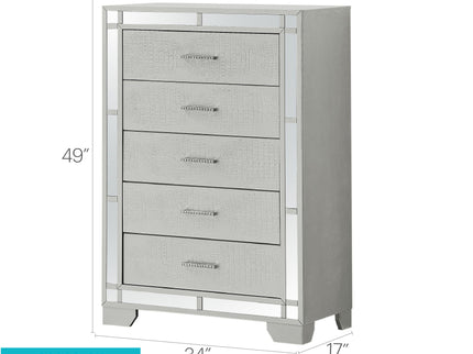 Madison - Chest - Silver Champagne