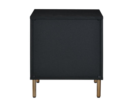 Myles - Nightstand - Black / Gold / Silver