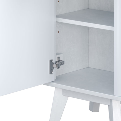 Tall Bathroom Storage Cabinet With Adjustable Shelves And 1 Drawer & Door