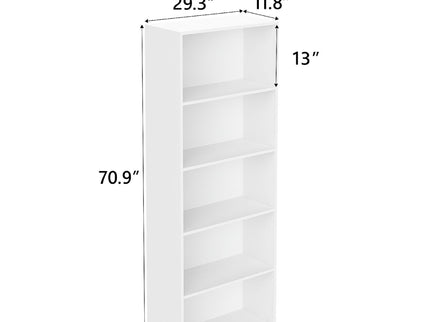 5 Tier Bookshelf Storage Cabinet With Anti-Tip Kit
