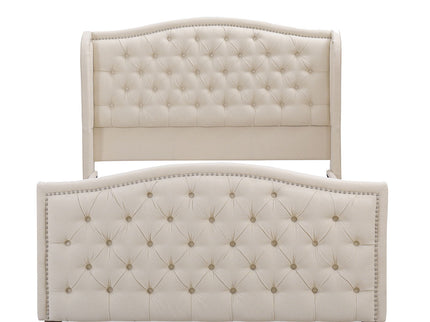 Marcella - Upholstered Shelter Headboard Bed Set