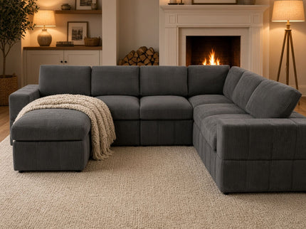 Modular Sectional Sofa, Reversible Set