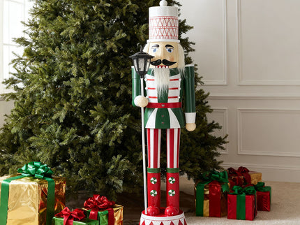 Classic Nutcracker Holiday Decor, Durable Construction - Green / Red / White