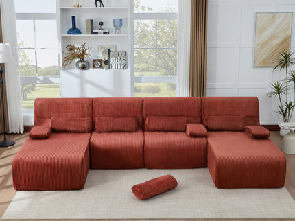 Oversized Sectional Sofa, Living Room Seating With Modular Design