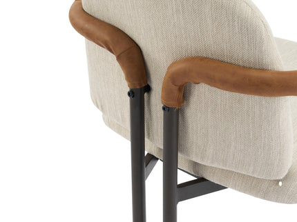 Modern Dining Chair Set With Durable Iron Frame And Comfortable Fabric Upholstery