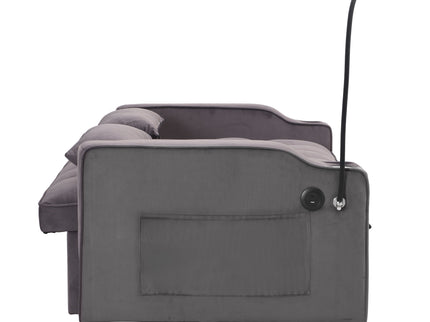 Sofa Bed With Trundle For Small Rooms - Dark Gray