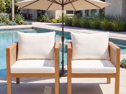 2 Piece Outdoor Armchair Set With Cushion