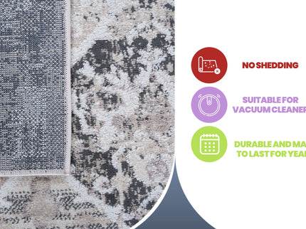 Payas - 6' X 9' Traditional Area Rug - Cream / Anthracite