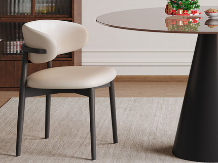 Round Dining Table - Black / Brown - Glass