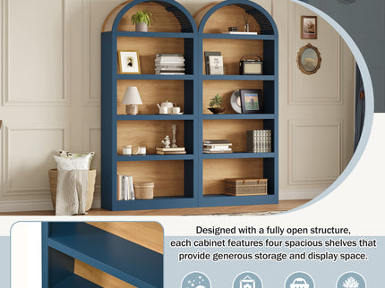 Freestanding Tall Bookshelves (Set of 2)
