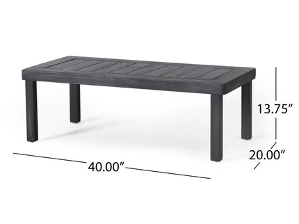 Acacia Wood Loveseat And Coffee Table Set With Cushions