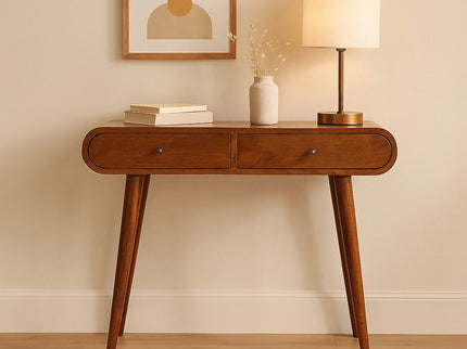 Solid Wood Curved Edge Console Table