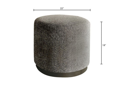 Oval Accent Ottoman - Brown