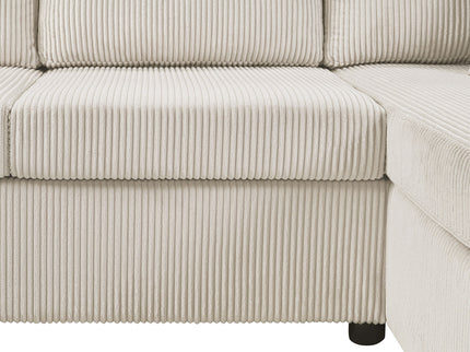 Oversized Sectional U-Shaped Sofa With Chaise Lounge And Three Soft Throw Pillows