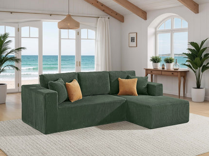 L - Shape Full Compressed Upholstered Sectional