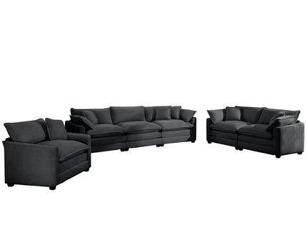 Elegant Oversized Sectional Sofa Set With Deep Seats And Flexible Layout