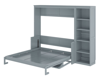 Sturdy Murphy Bed With Desk And Bookshelf