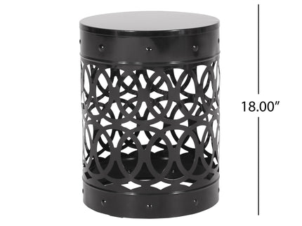 Outdoor Metal Large End Table, Modern Design