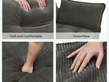 Oversized Modular Sectional Sofa With Multi Functional Console