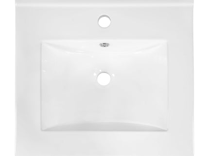 Wall Mounted Bathroom Cabinet With Side Shelf Combo, Vanity With Sink - White