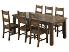 Dark Brown / 7 Pc. Table, 6 Chairs