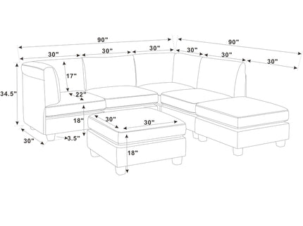 Upholstered Modular Sectional