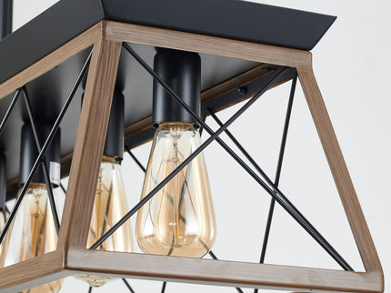 Chandelier Pendant Light For Dining Room Kitchen, 5 Light Fixture With Adjustable Height