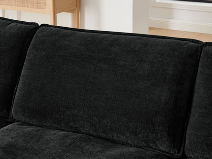 L-Shaped Sectional Sofa With Ottoman, Convertible 4 Seater Couch