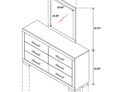 Polk - 6 Drawer Dresser With Mirror