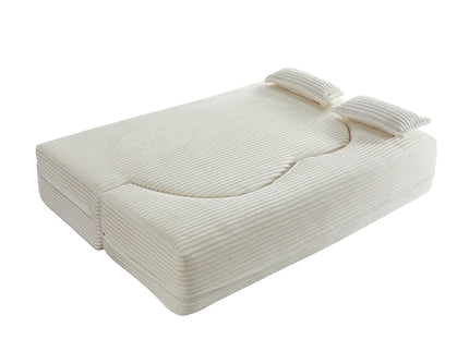 Floor Convertible Sleeper Sofa Bed With 2 Pillows