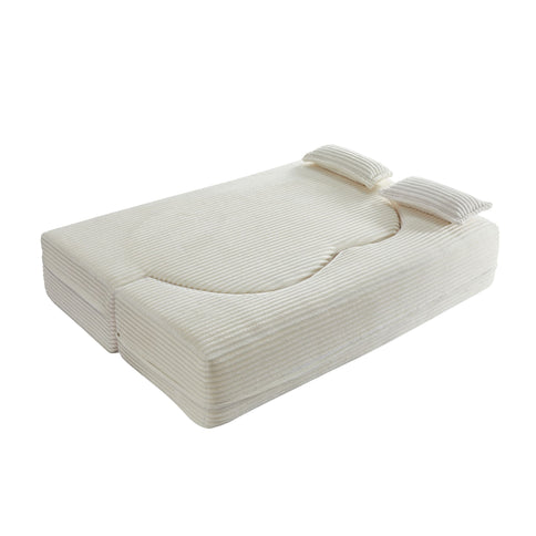 Floor Convertible Sleeper Sofa Bed With 2 Pillows