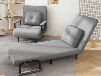 3 In 1 Convertible Folding Sofa Bed With Adjustable Backrest And Pillow
