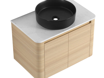 Mounted Bathroom Vanity With Art Sink & 2 Soft Close Doors