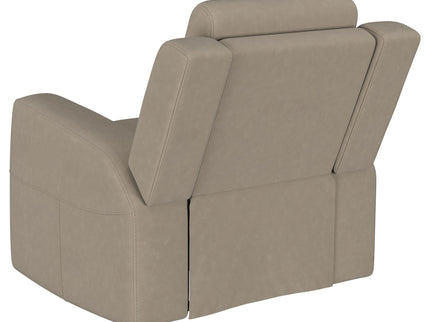 Slater - Upholstered Recliner Chair With Manual Recline - Taupe