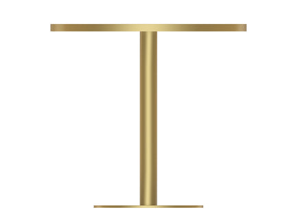 Round Bistro Table - Gold / White
