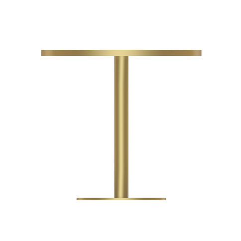 Round Bistro Table - Gold / White