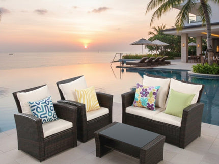 Modern Patio Set With Table And Cushions