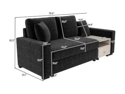 Modular Sofa Couch With Storage Armrest And Center Console