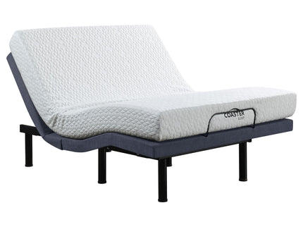 California King Adjustable Bed Base With Ergonomic Support And Wireless Remote Control - Black