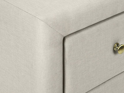 Nightstand, Storage Drawer Versatile Use, Upholstered, Transitional